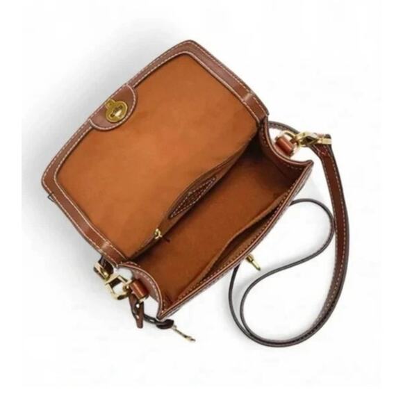 Fossil AINSLEY SMALL CROSSBODY Leather Shoulder Bag Purse Medium Brown NWT $195 - Picture 4 of 9